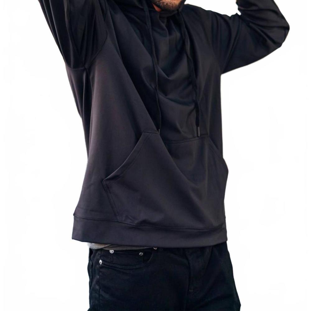 NEW MONO B active comfort pullover hoodie in black
